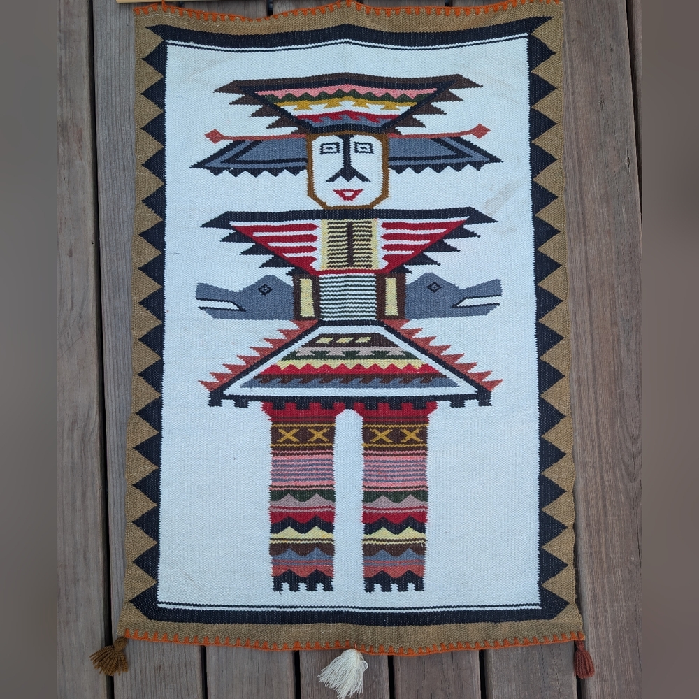 Handcrafted Tribal Wall Hanging with Multicolor Design
